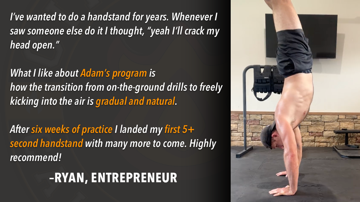 ryan's first handstand